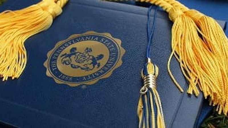 Cap, tassel and penn state diploma cover