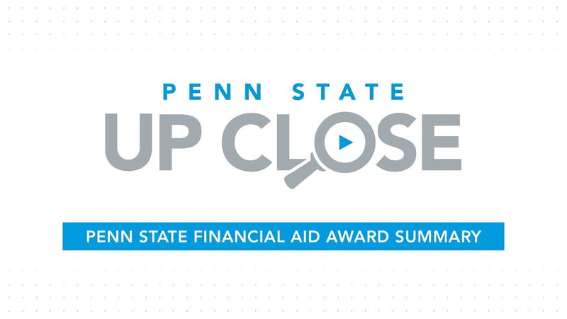 View your Penn State Financial Aid Award Summary