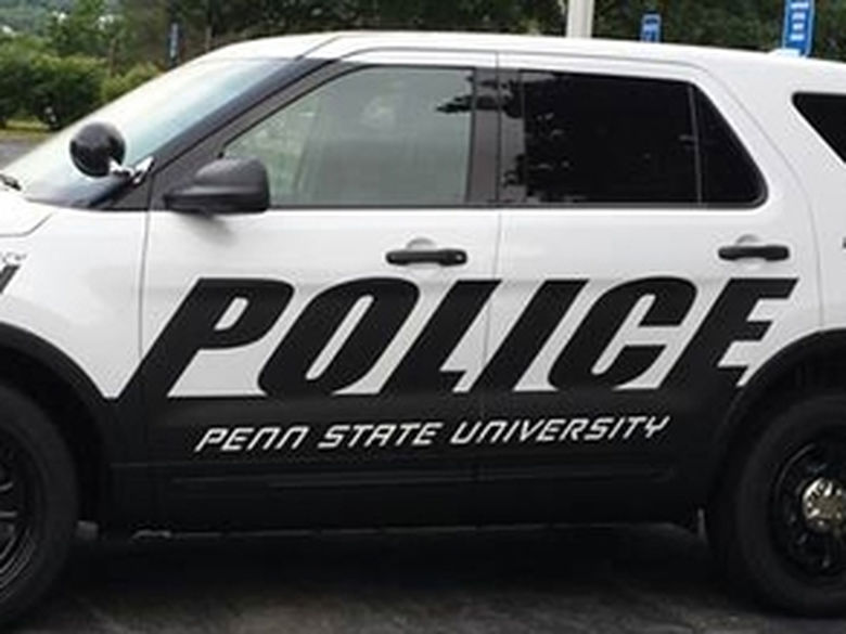 side of the University police car