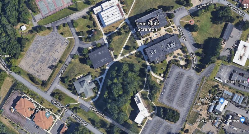 aerial view of Penn State Scranton