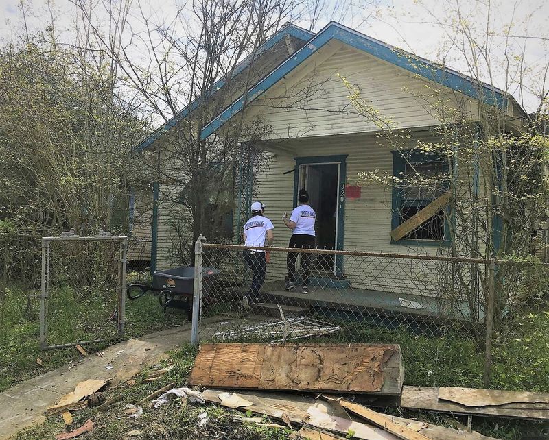 Damaged home