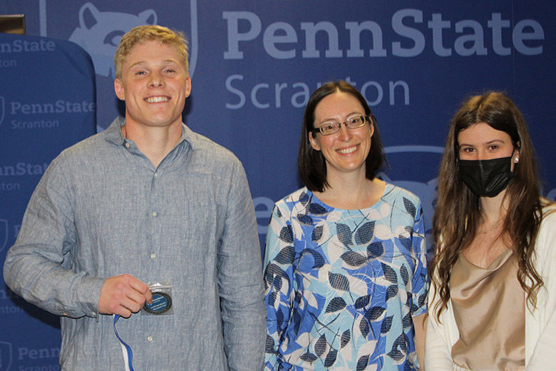 jamieson and dewolfe receive their second place science award from meg van etten