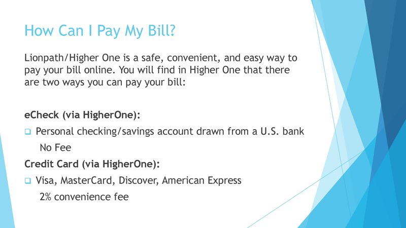instructions for paying bill