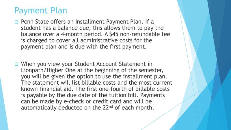 payment plan info