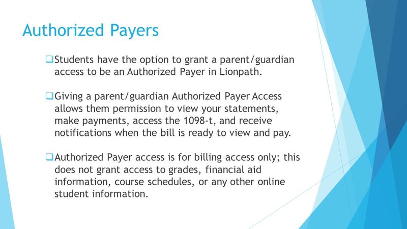 authorized payer info