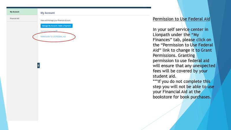 Permission to Use Federal Aid screenshot
