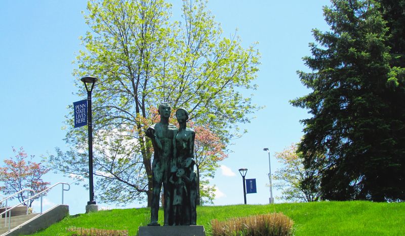 The University of Family sculpture Large outdoor sculpture, "The University of Family" at PSWS by artist Oliver LaGrone, has graced a campus hillside for 40 years.