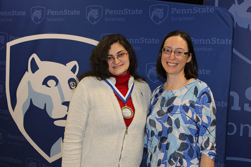 Maria Veniamin accepts her award 