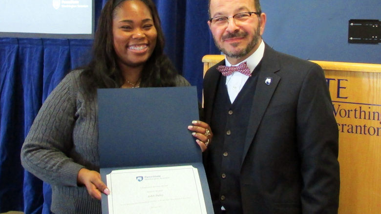 Ashli Daley receives Chancellor's Service Award