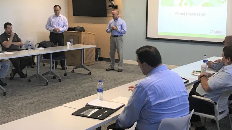 Cyber security presenters addressing event attendees
