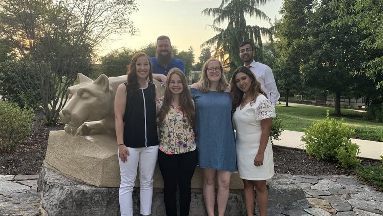 SGA officers at lion shrine