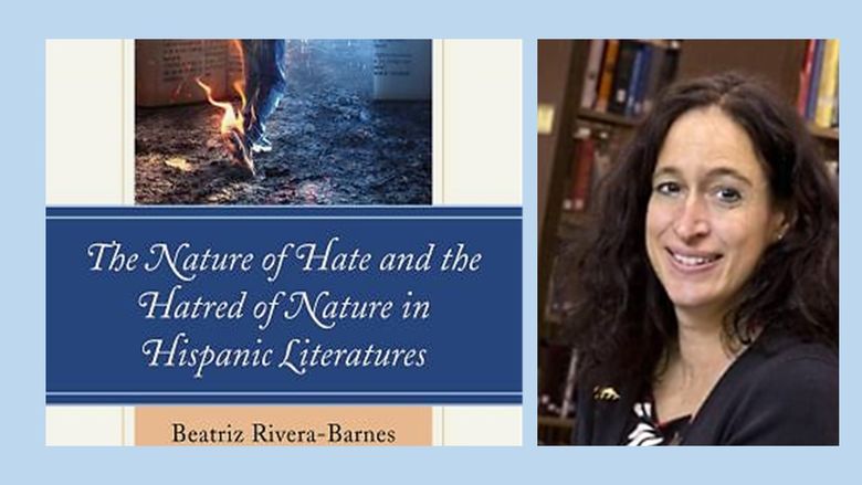 Beatriz rivera barnes with photo of her new book cover
