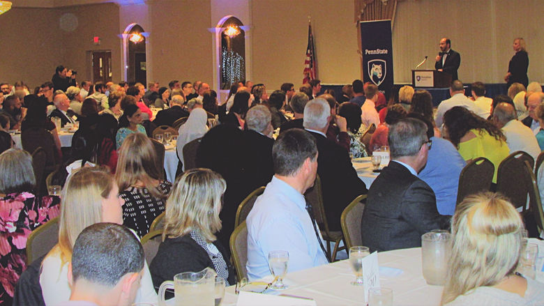 attendees at scholarship reception