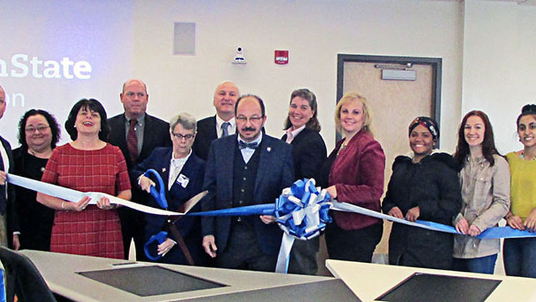 campus alumna cuts ribbon for new IST lab opening