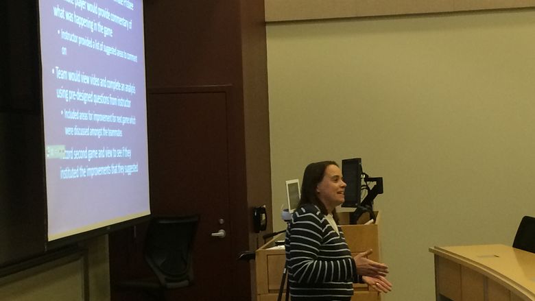 G. Gray presenting