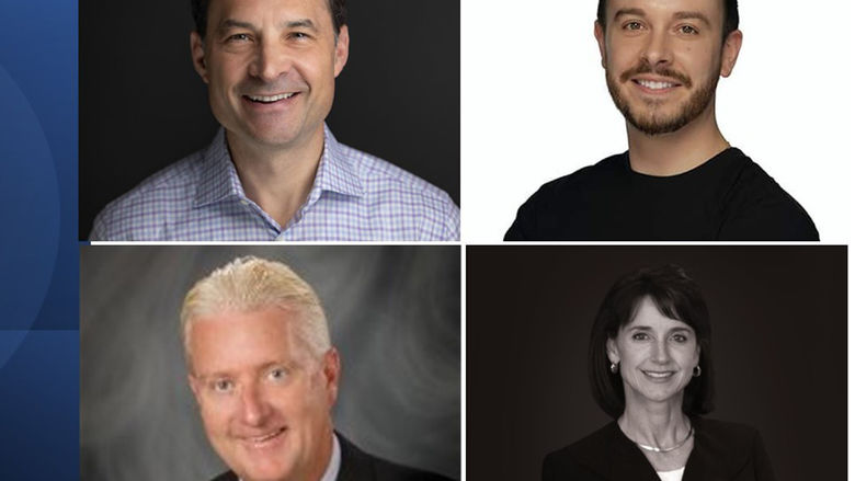 four headshots of panel members for FBA anniversary event