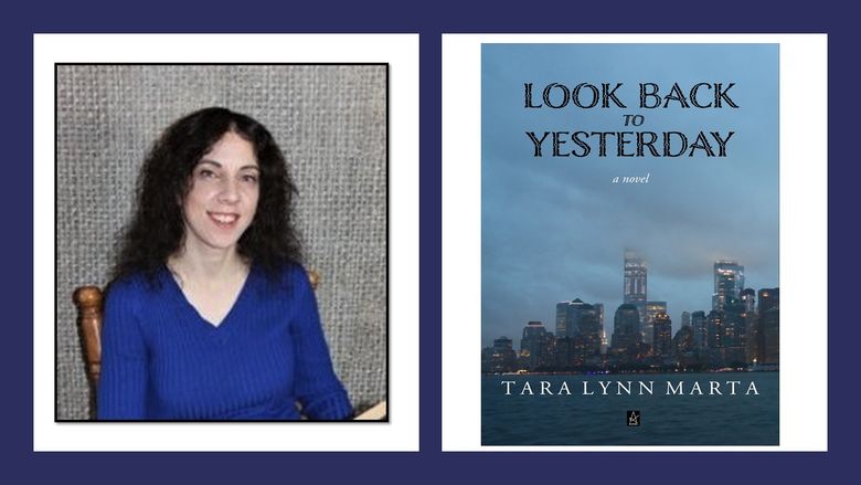 Author Tara Marta and the cover art for her debut book