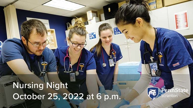 nursing students in class at penn state scranton