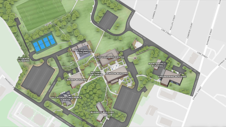 penn state scranton campus map