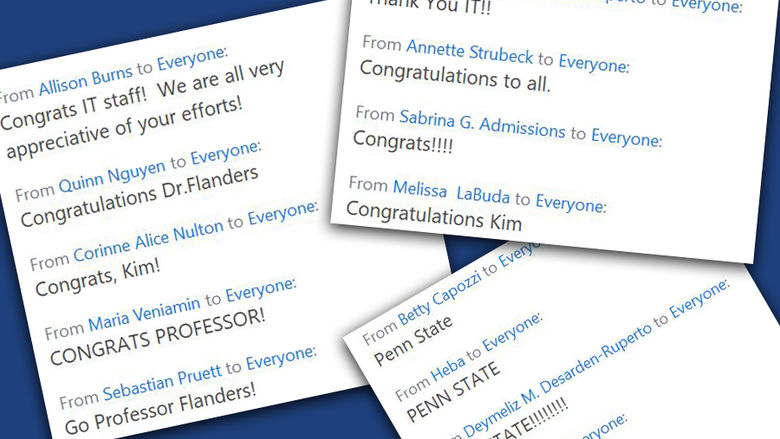 more congratulatory messages sent remotely