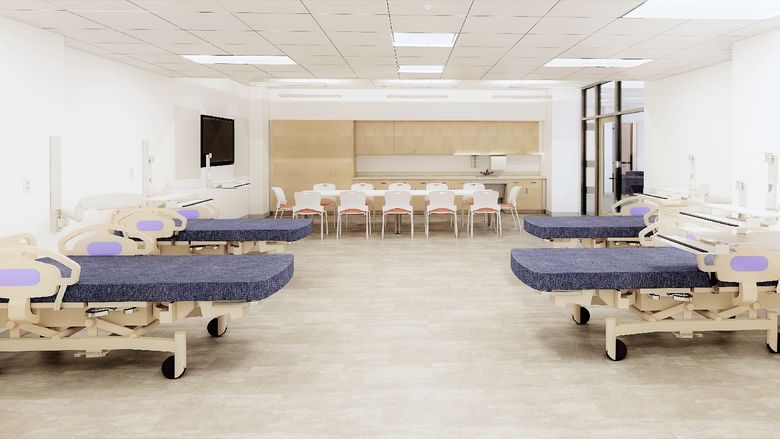photo of architectural rendering of new patient simulator lab 