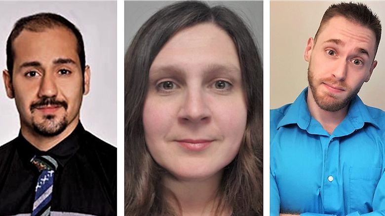 new faculty members Jahantab, Sorokina and Tate.