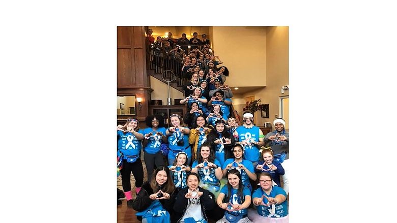 THON support group on stairwell