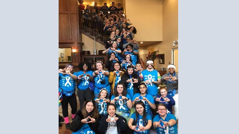 students attending thon