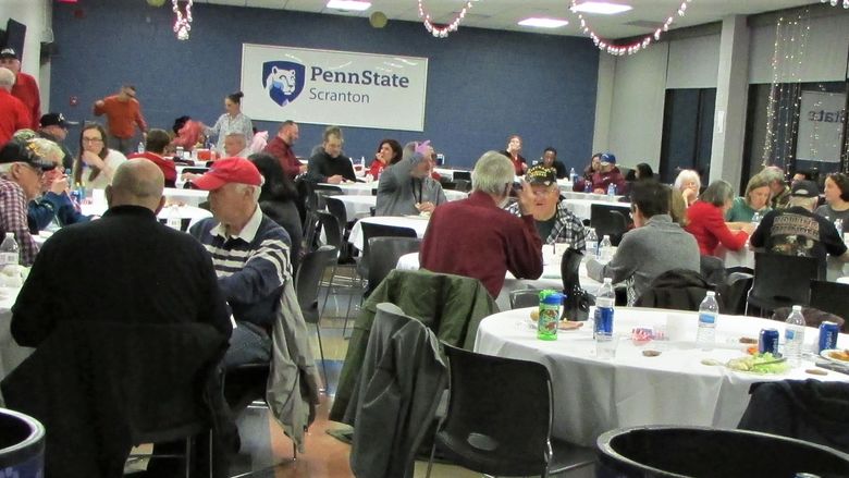 attendees at holiday dinner