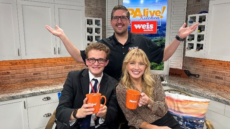 Howard with PA Live hosts Chris Bohinski and Rachel Malak