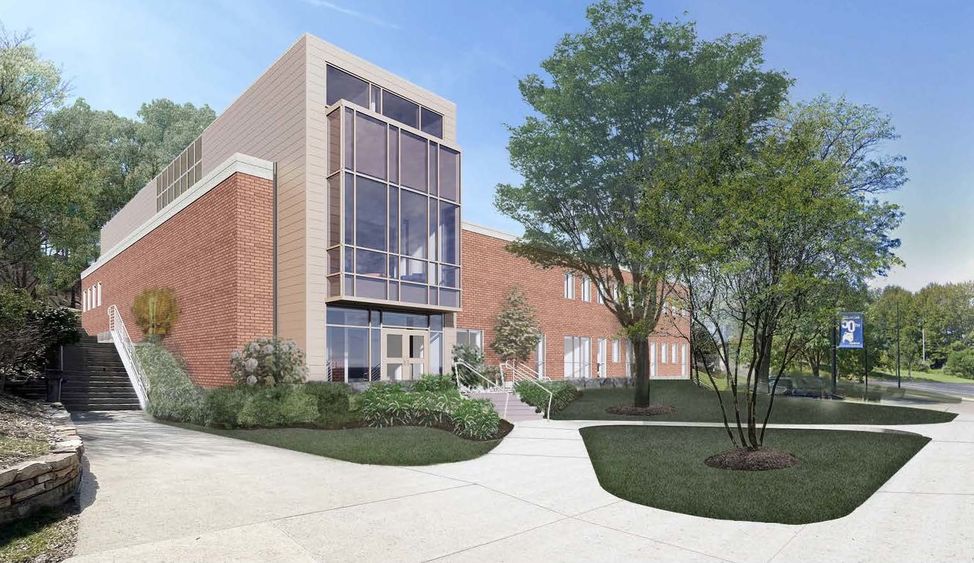 Architect's rendering of Penn State Scranton's Classroom-Library Building 