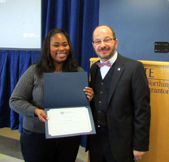Daley Service Award Ashli Daley receives Chancellor's Service Award