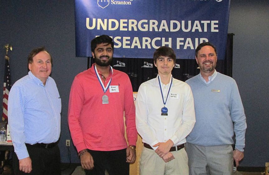 Carvel and Patel winning research team