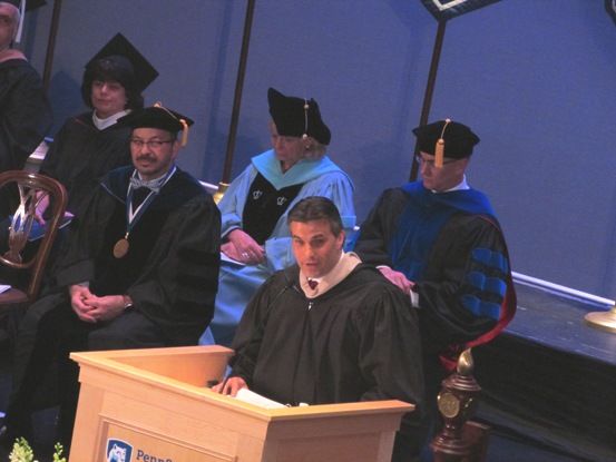 Vince Sorgi speaking at 2017 PSWS commencement