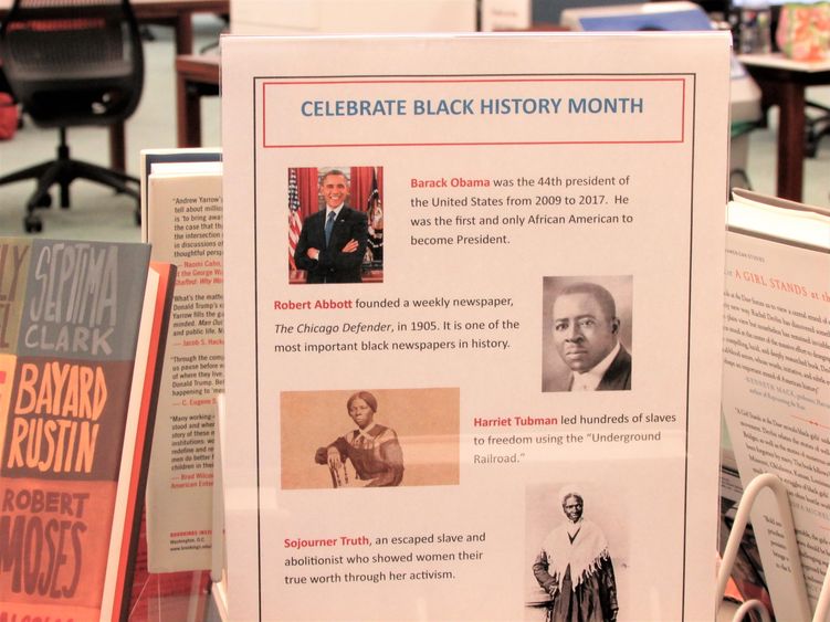 display and schedule of black history month events