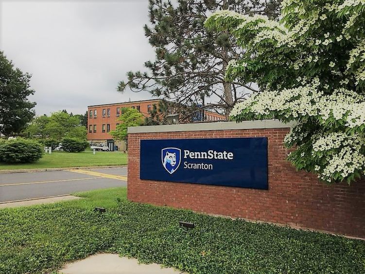 front entrance with Penn State Scranton sign