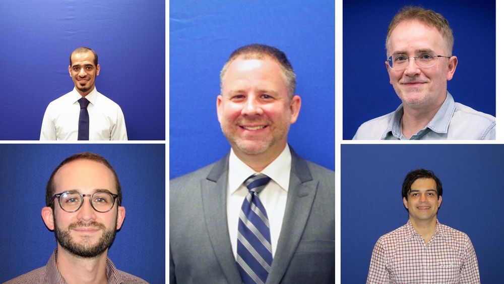 headshots of five new faculty members