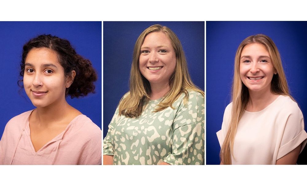 headshots of julia egan, caitlin hugendubler and nikki paolicelli