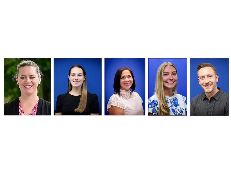 headshots of five new employees hired at Penn State Scranton