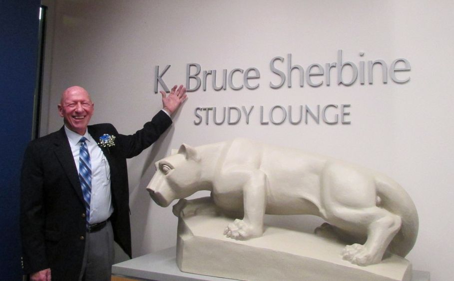 K. Bruce Sherbine Former DAA in the new lounge that bears his name