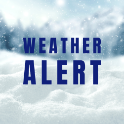 weather alert graphic, snowflake with Weather Alert imposed over it